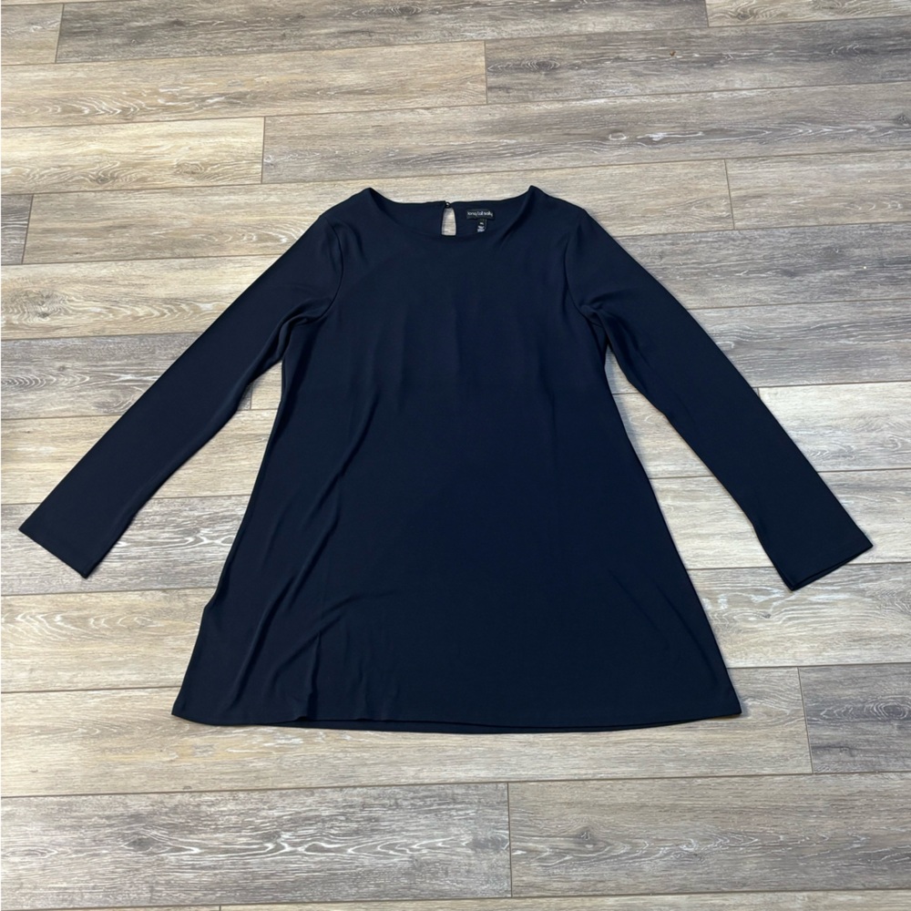 Long Tall Sally Dress Women Sz XL Navy Office Church Party Date Event Holiday